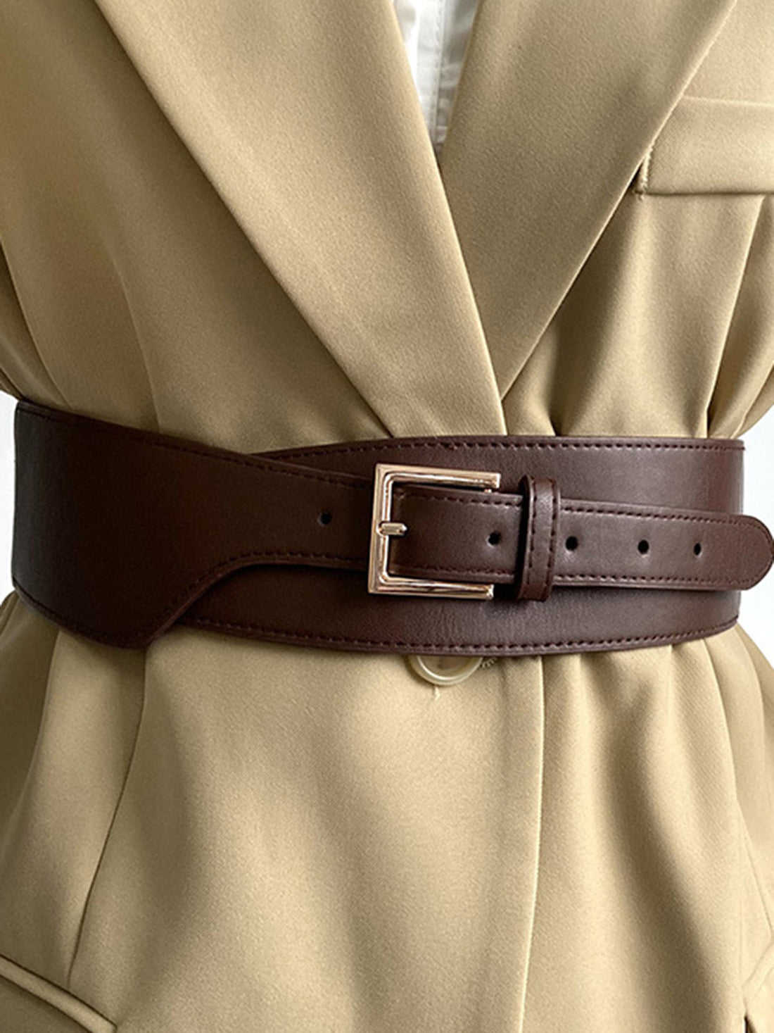 Lokelani -  asymmetric leather belt