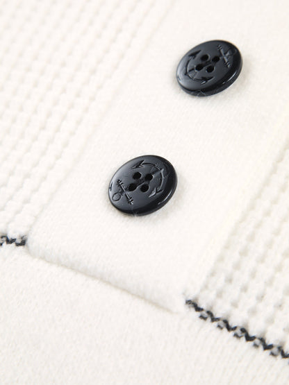 Women's open collar button up sweater