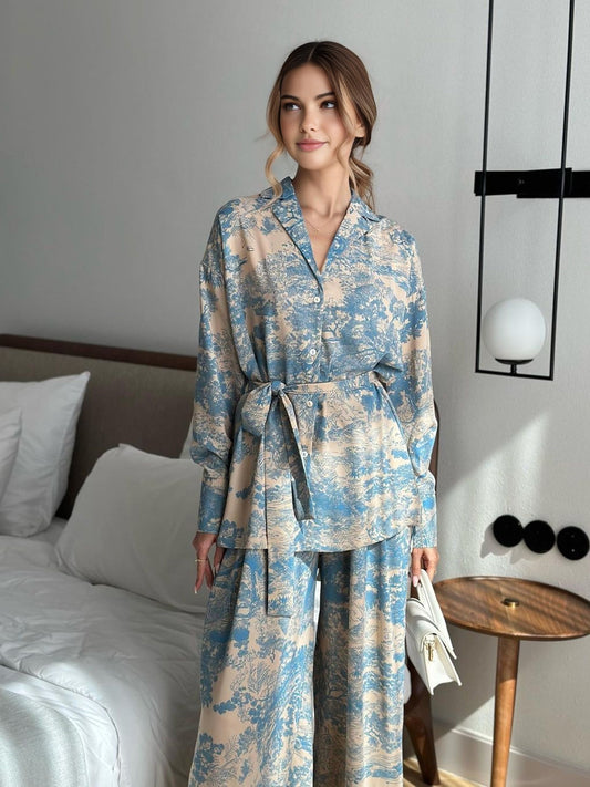 Plant Print Two-Piece Set