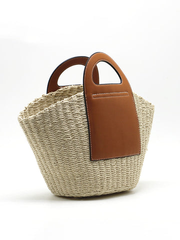 Fiona - two-tone straw bag