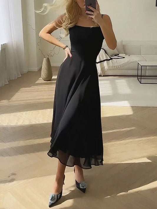 Lightweight Flowy A-Line Midi Dress