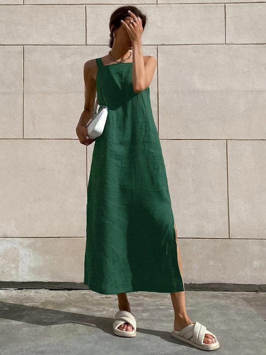 Breathable Lightweight Solid Cami Dress