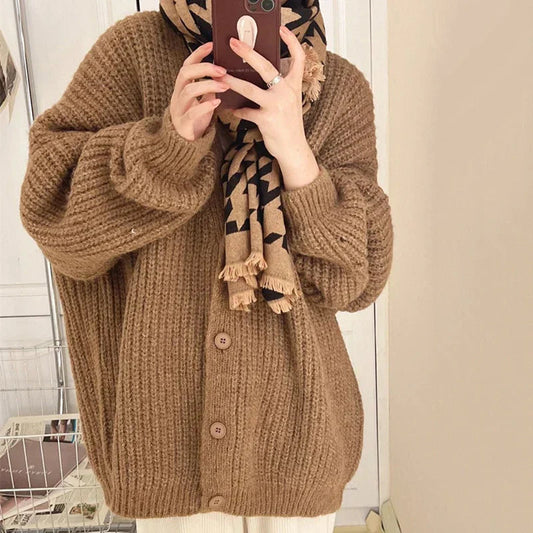 Knitted V-Neck Cardigan