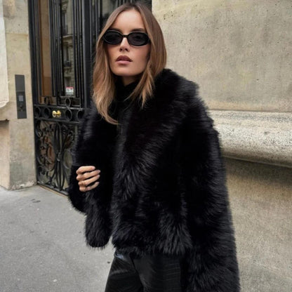 Women's faux fur coat for fall winter