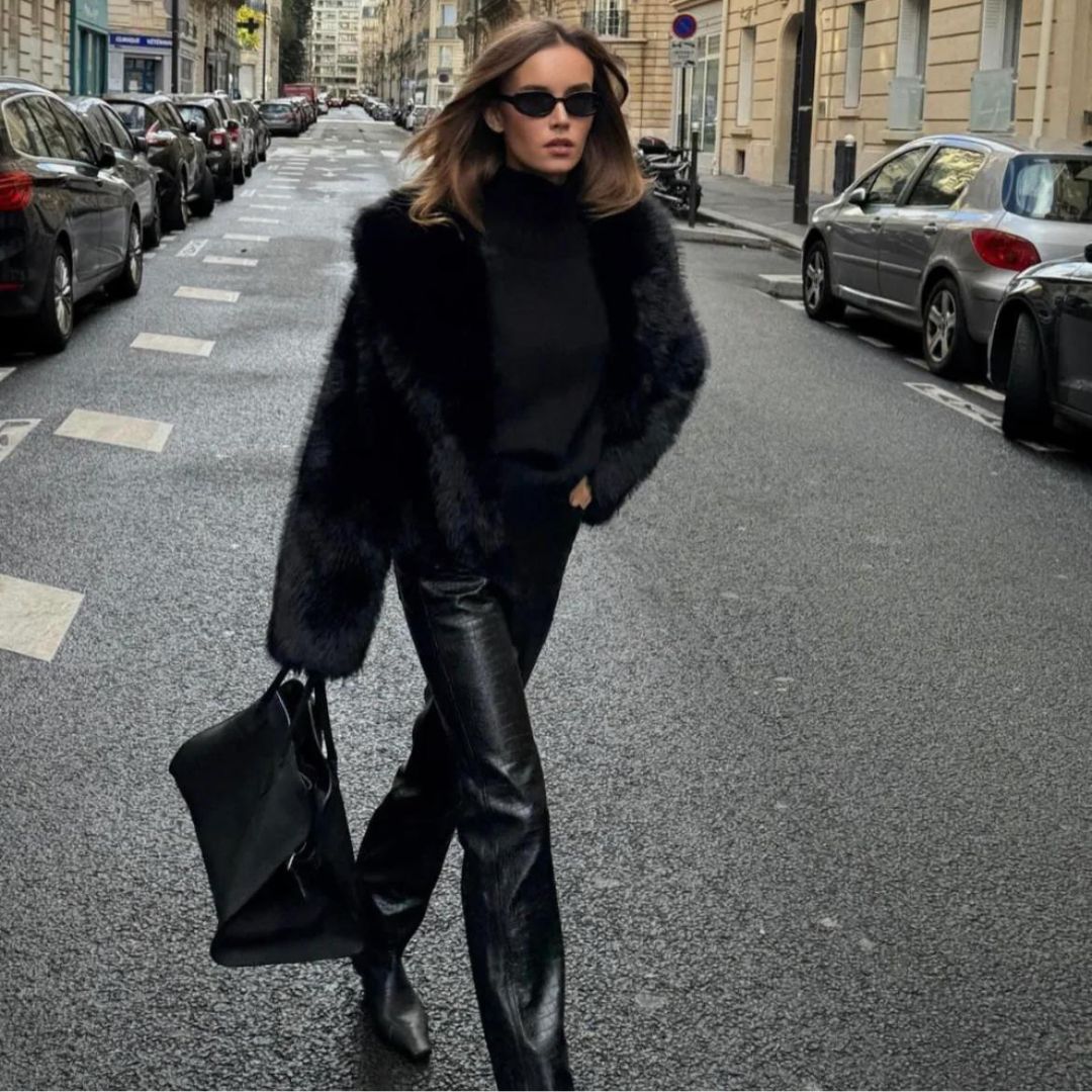Women's faux fur coat for fall winter