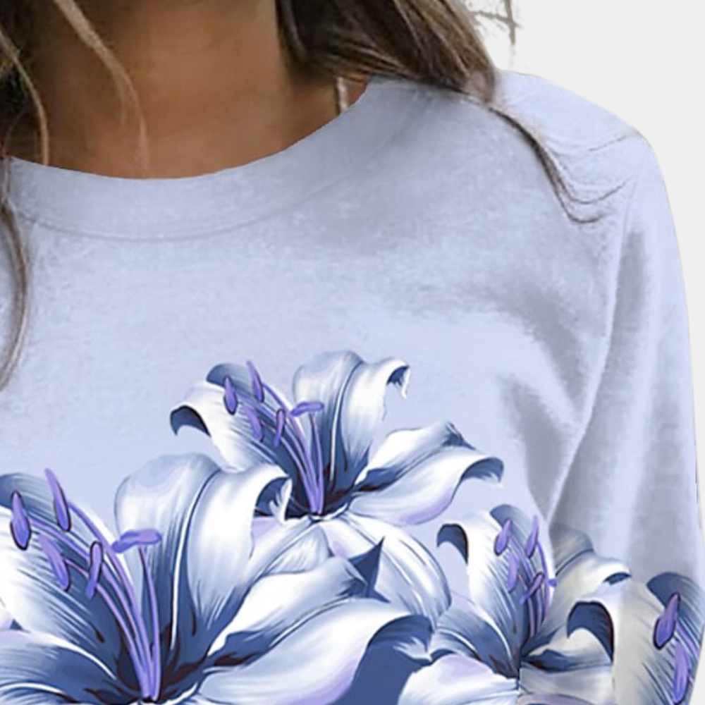ISAURA - Soft Cotton Blend Athleisure Sweatshirt for Casual Wear