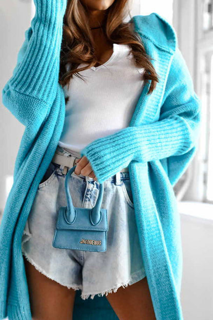 Women’s Oversized Cardigan - Chunky Knit - Long Sleeve - Relaxed Fit - Cozy Layering