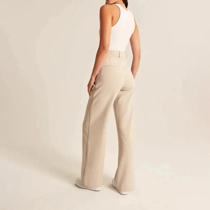 Women's high waist wide leg drape pants
