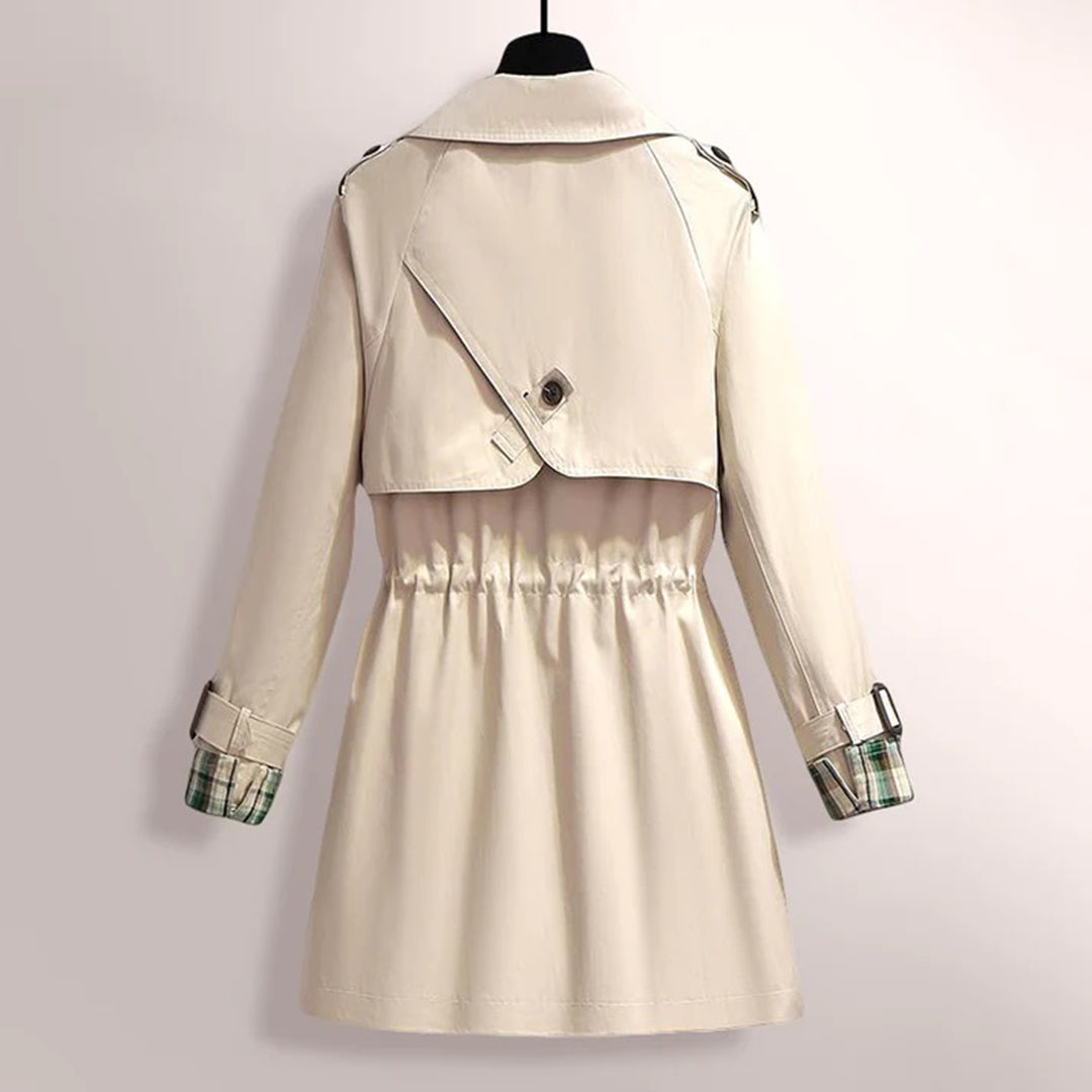 Women's small windbreaker long coat for spring and autumn