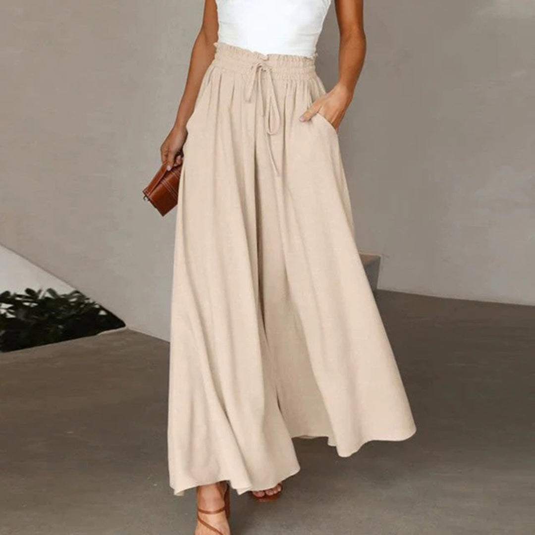 Women's high waist wide-leg trousers