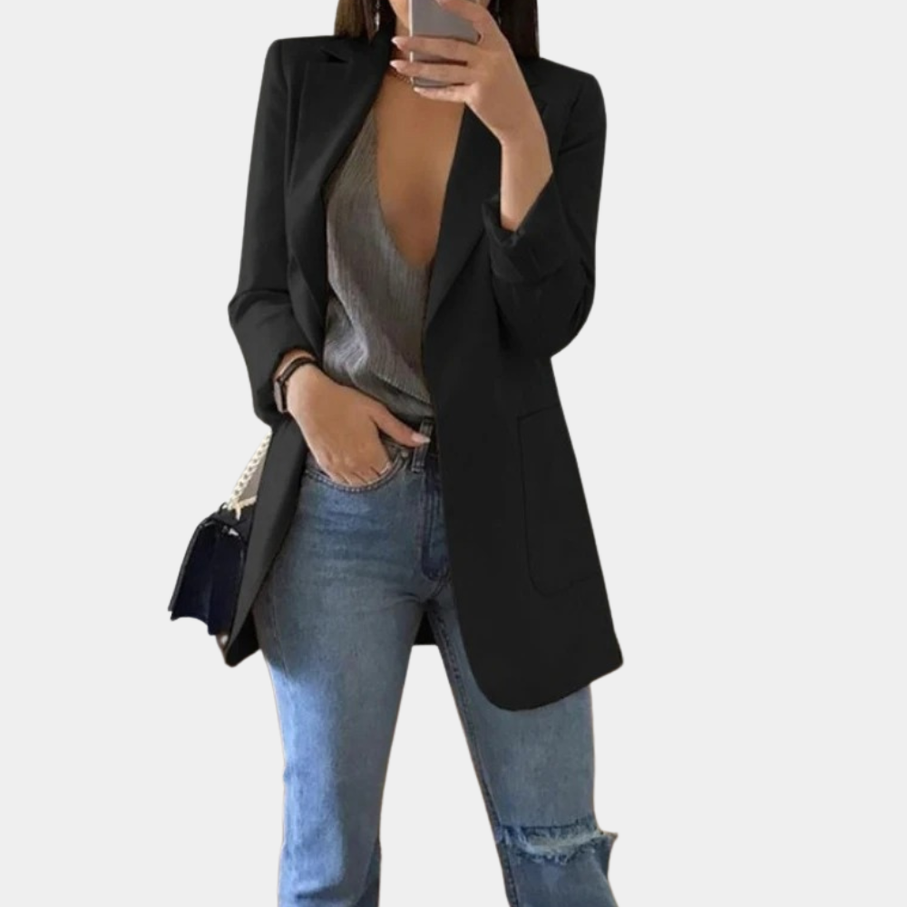 Fashion slim fit lapel cardigan for women