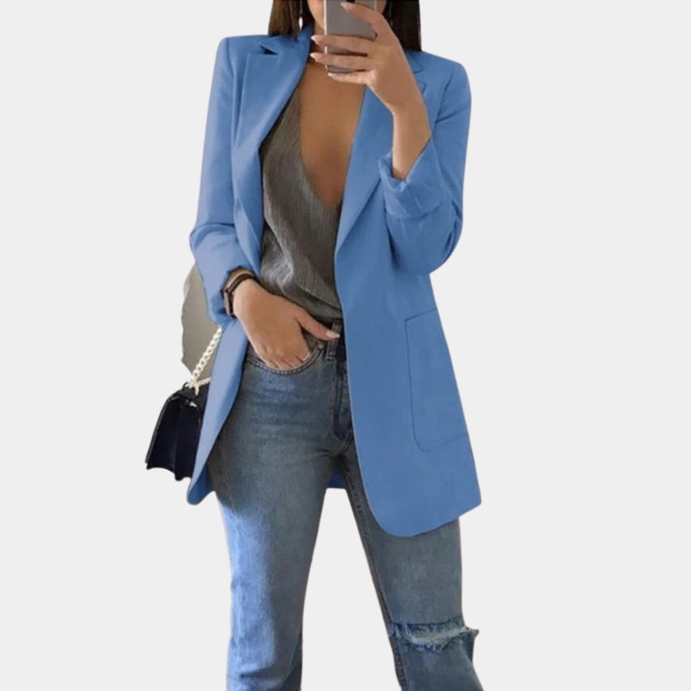 Fashion slim fit lapel cardigan for women