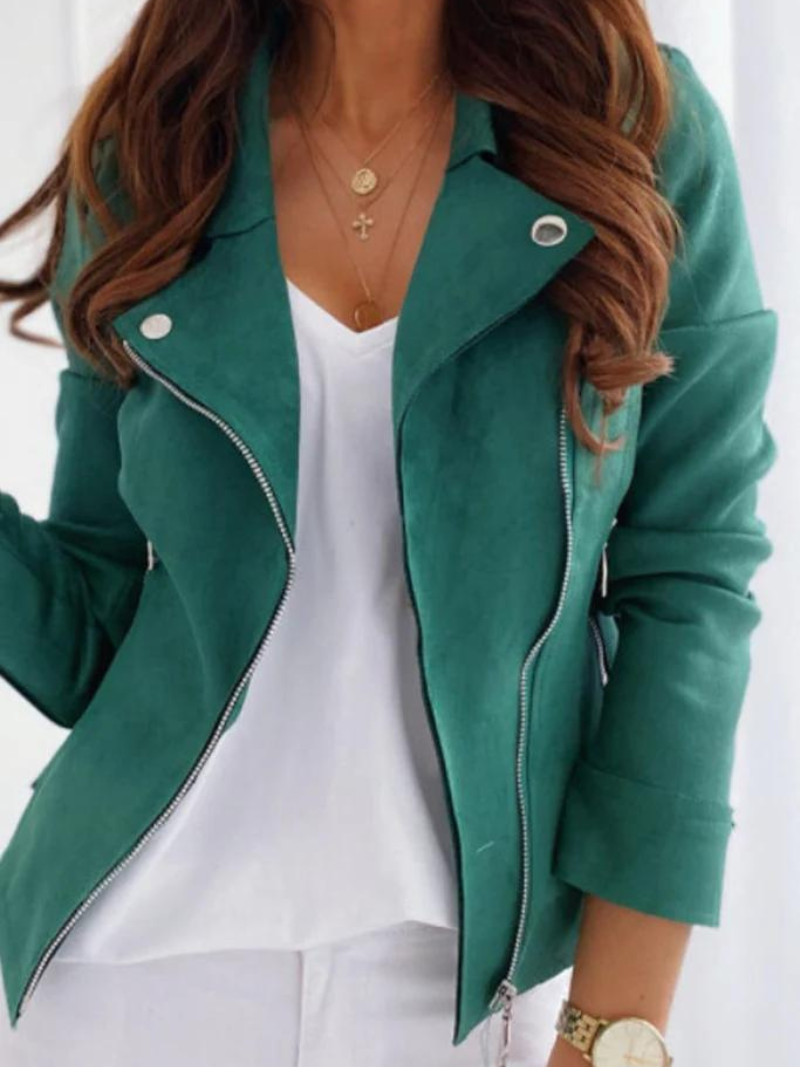 Women's stylish zipper slim jacket