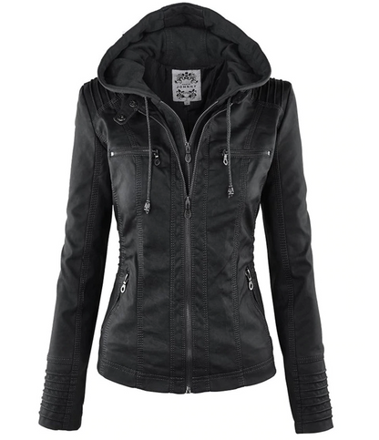 Women's classic leather jacket