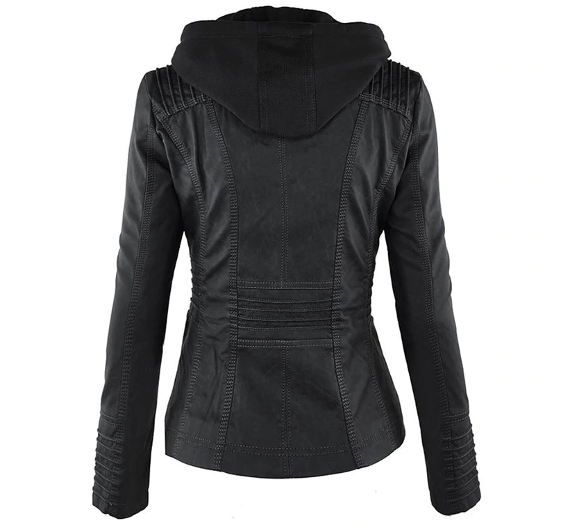 Women's classic leather jacket