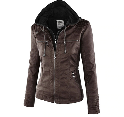 Women's classic leather jacket