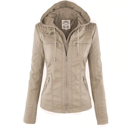 Women's classic leather jacket