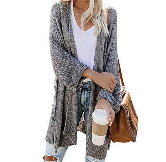Comfortable Loose Open Front Cardigan