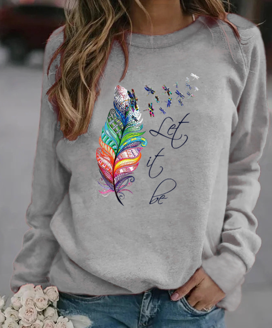 Women's round neck sweatshirt