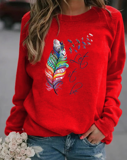 Women's round neck sweatshirt