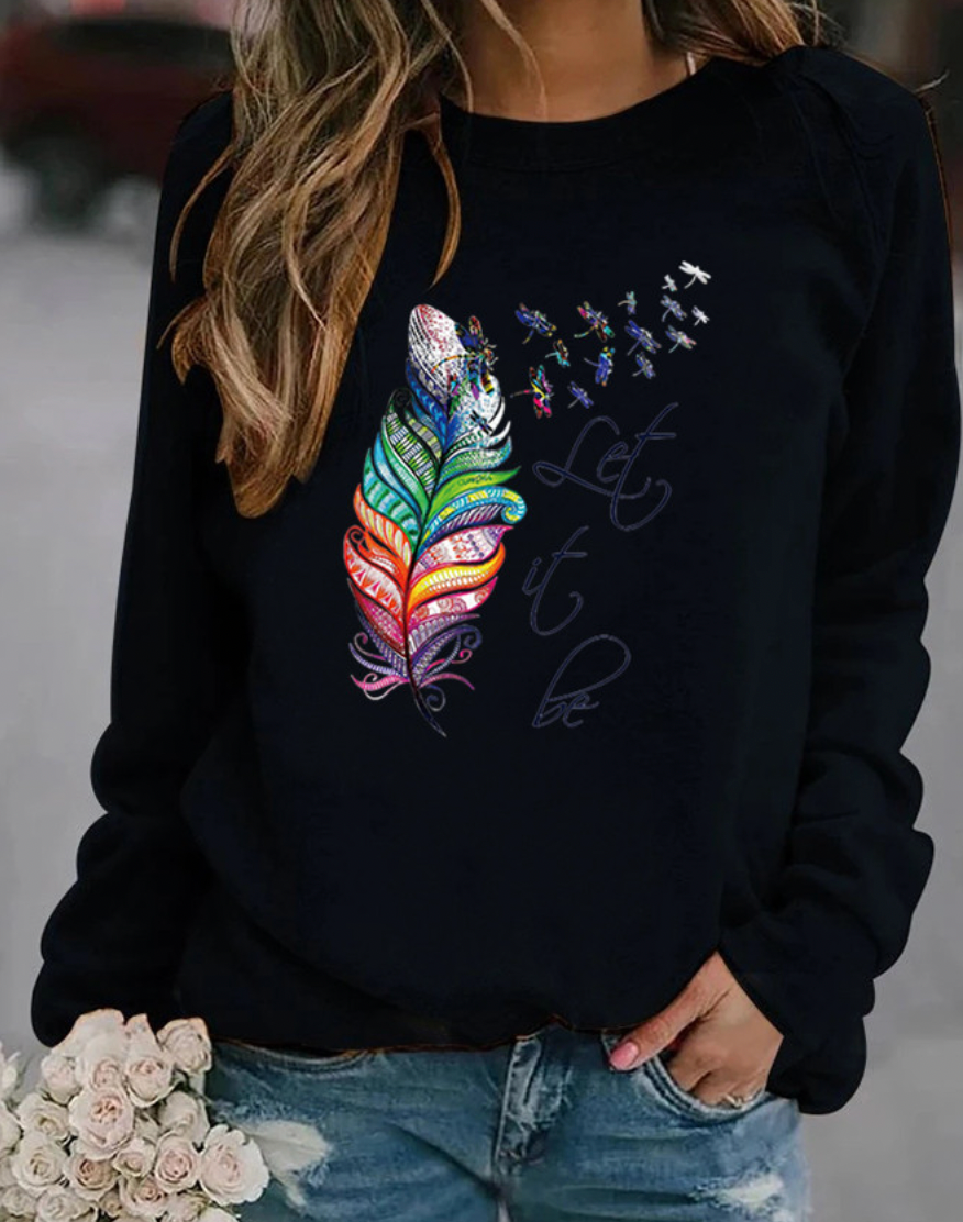 Women's round neck sweatshirt