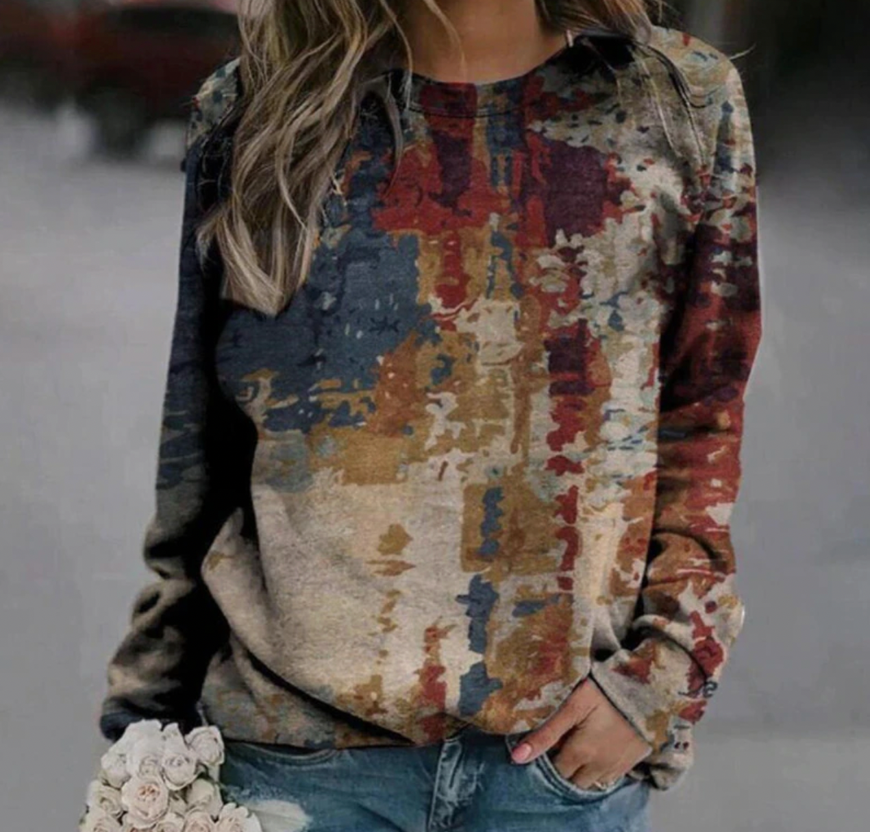 Women's cozy stylish knitted sweater