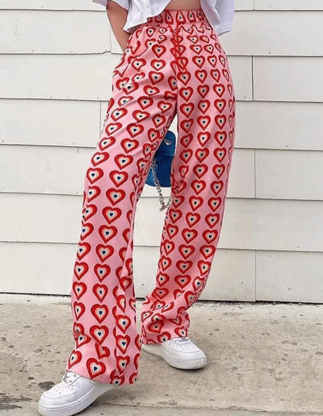 Women's casual and stylish pants with heart design