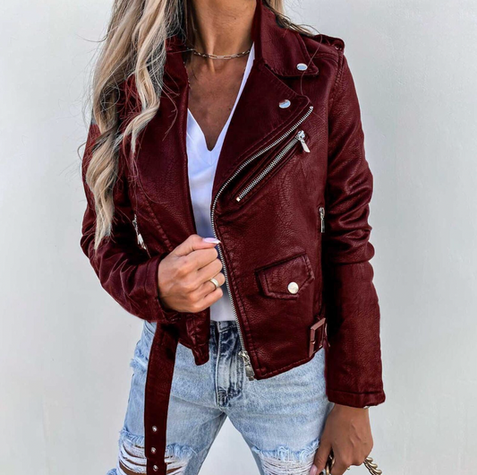 Winter Leather Motorcycle Jacket