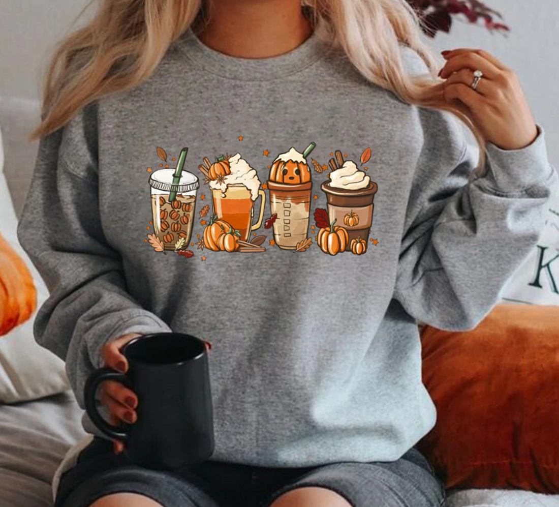 Women's halloween pumpkin print long sleeve casual sweatshirt