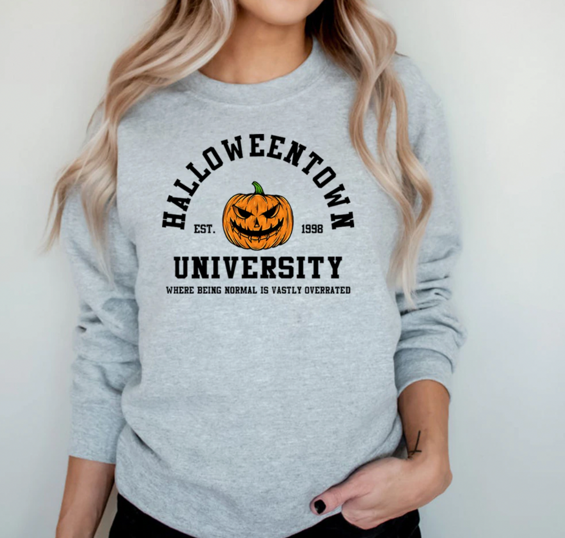 Women's halloween pumpkin long sleeve sweatshirt