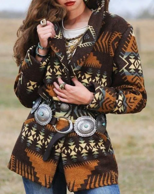 Printed Long Sleeved Jacket