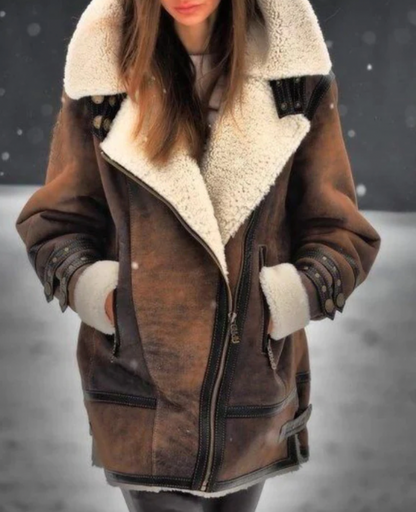 Women's thickened faux fur coat