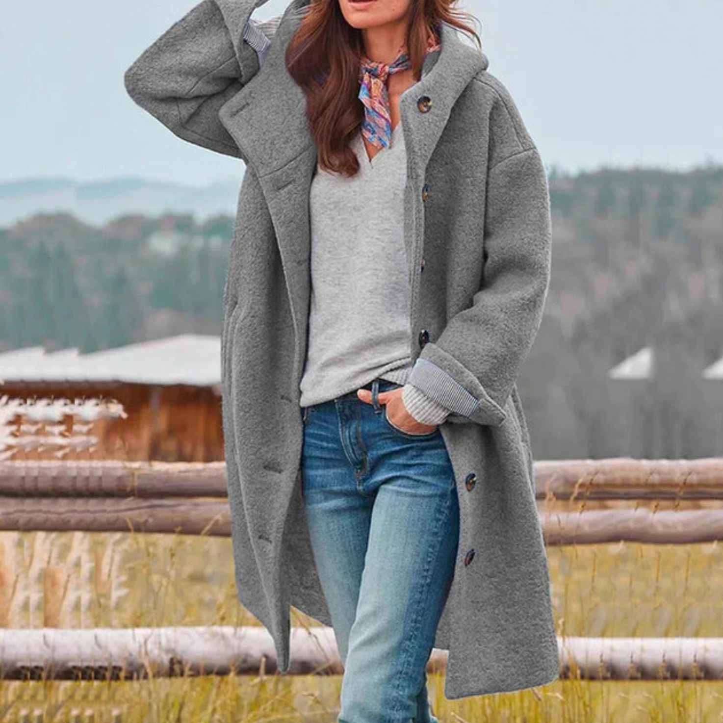 Loose Fit Winter Windbreaker Coat