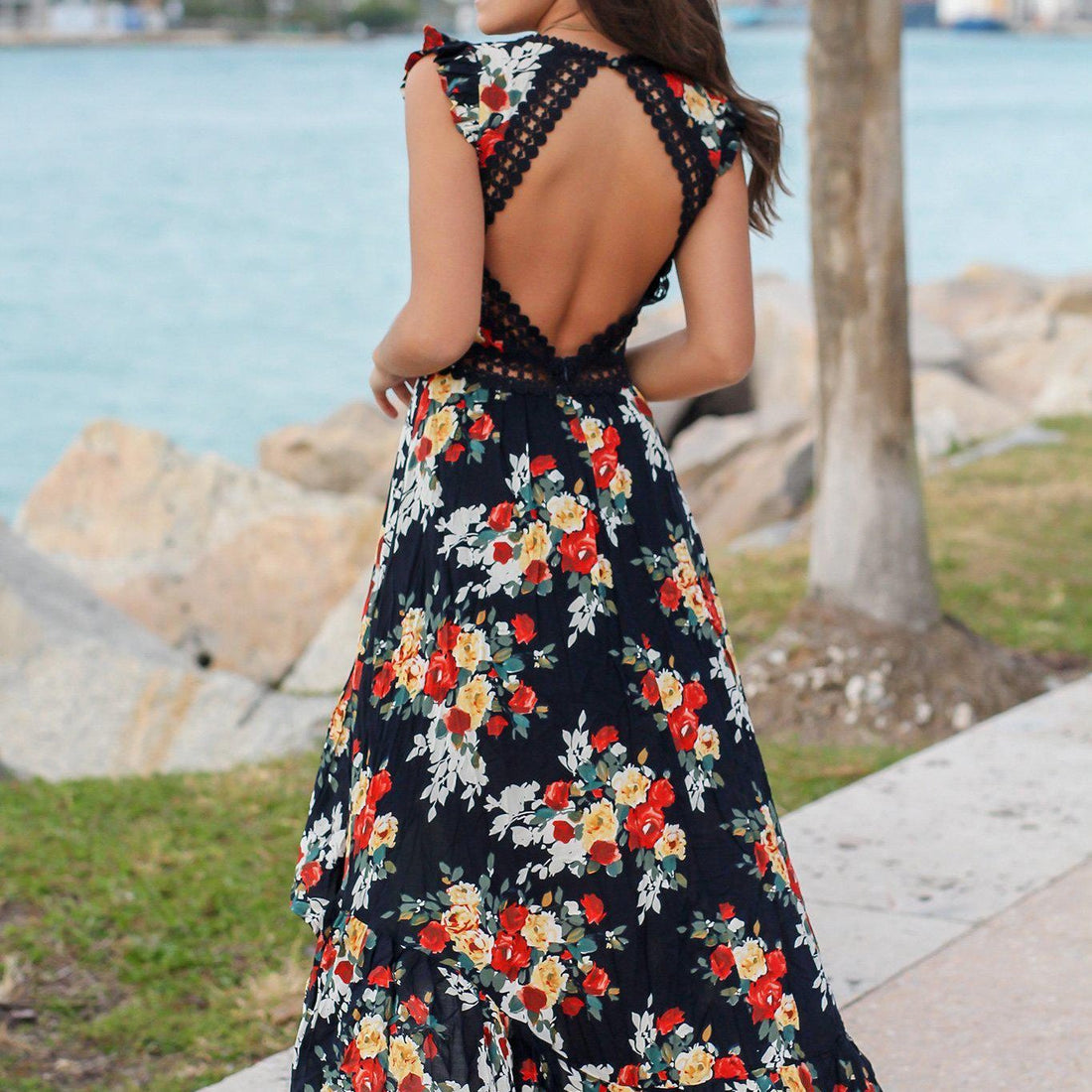 Elizabeth - Elegant Floral Maxi Dress