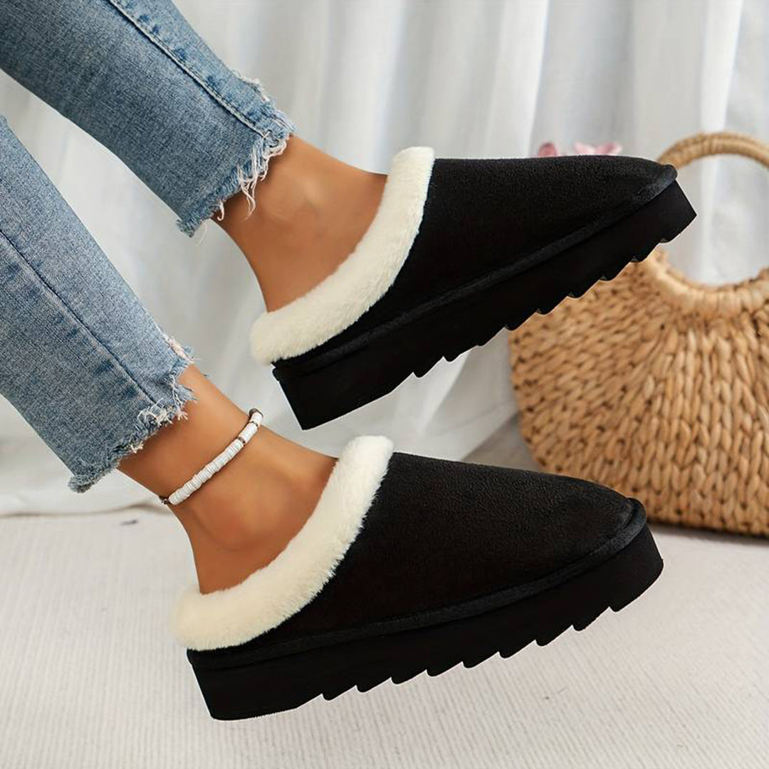 Women's winter slip-on snow low-top boots