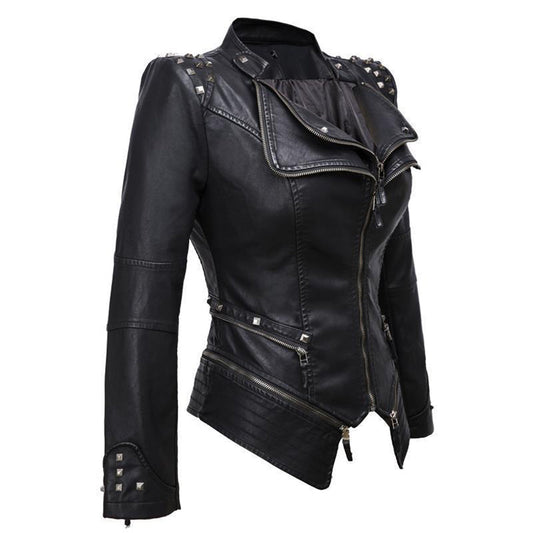 Rivet Leather Jacket