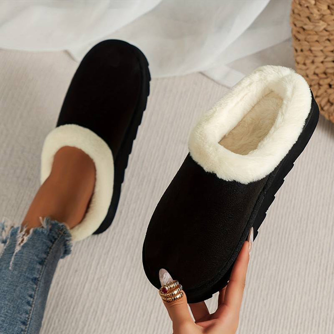 Women's winter slip-on snow low-top boots