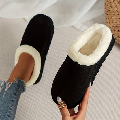 Women's winter slip-on snow low-top boots
