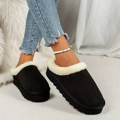 Women's winter slip-on snow low-top boots