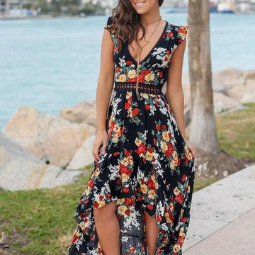 Elizabeth - Elegant Floral Maxi Dress