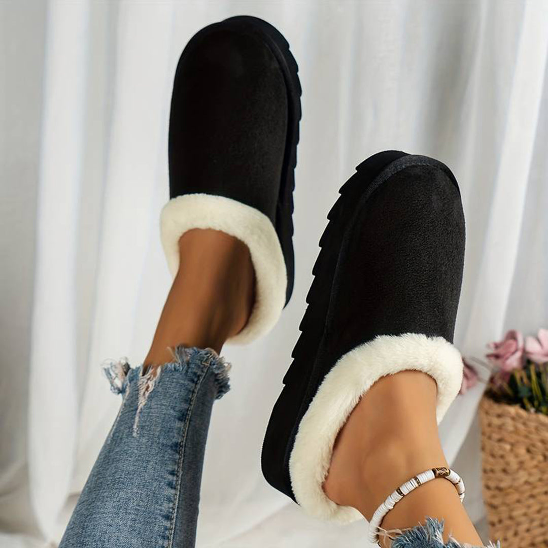 Women's winter slip-on snow low-top boots