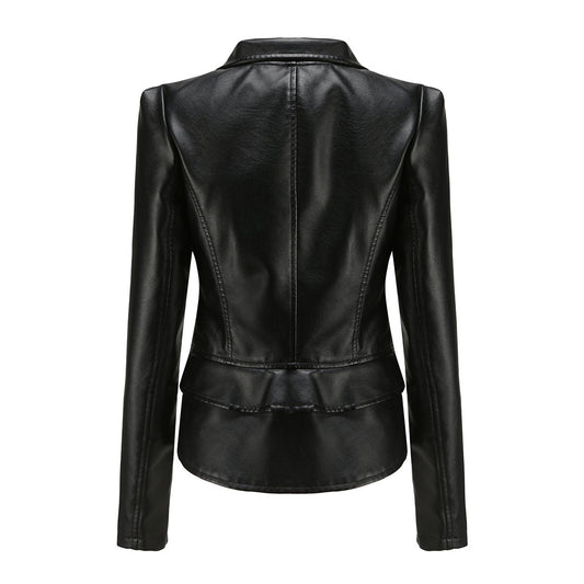 Detachable Hem Leather Jacket