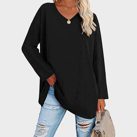 Soft Knit Loose Fit Long-Sleeve Sweater