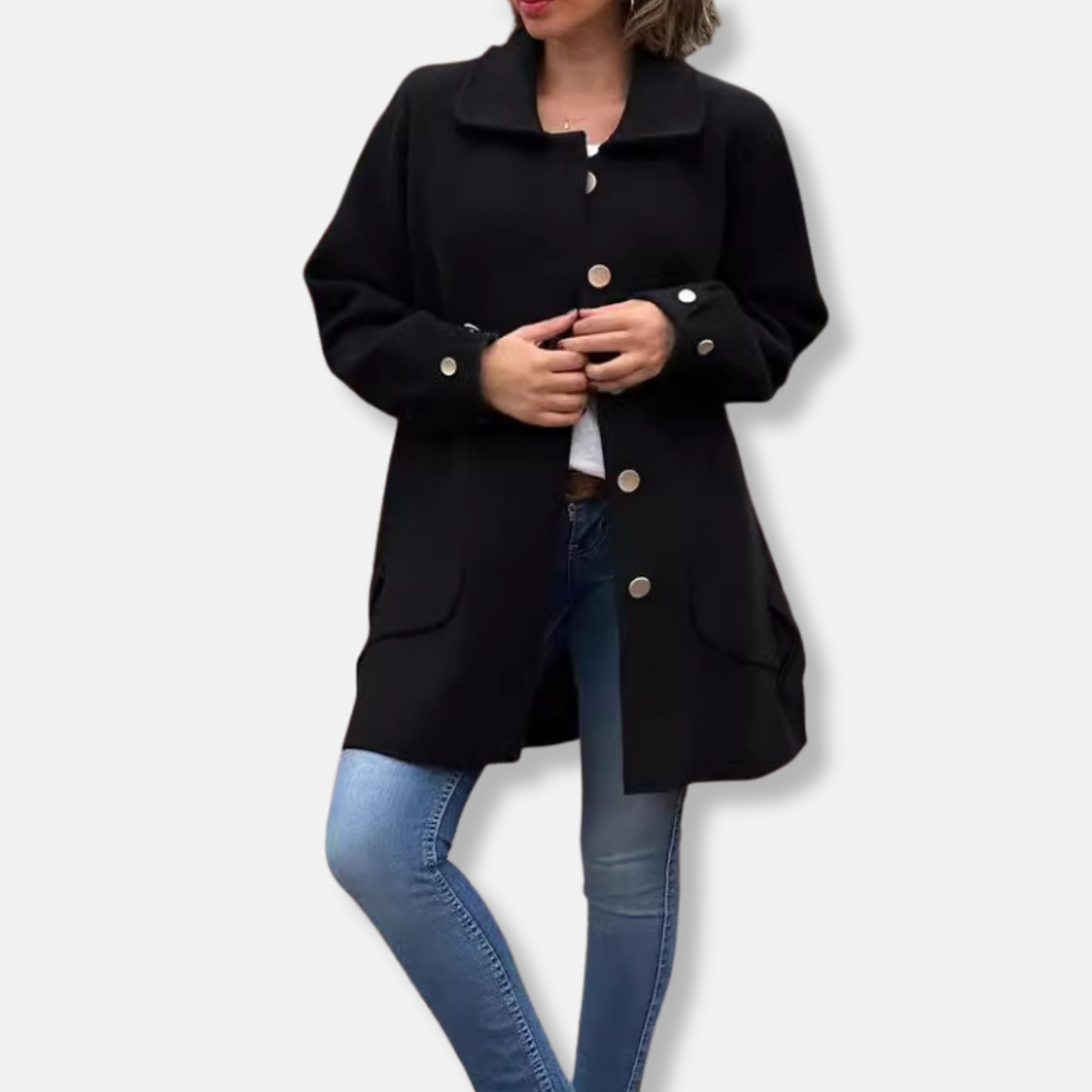 Relaxed Fit Wool Feel Long Coat 