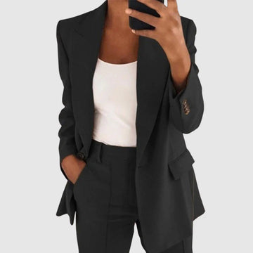 Women's high-end slim fit suit jacket and pants set