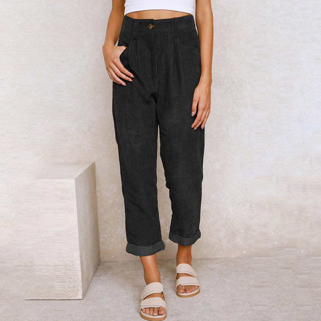 High waist cozy pants for women