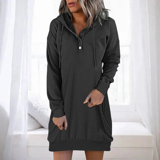 Hooded Mid-Length Sweatshirt