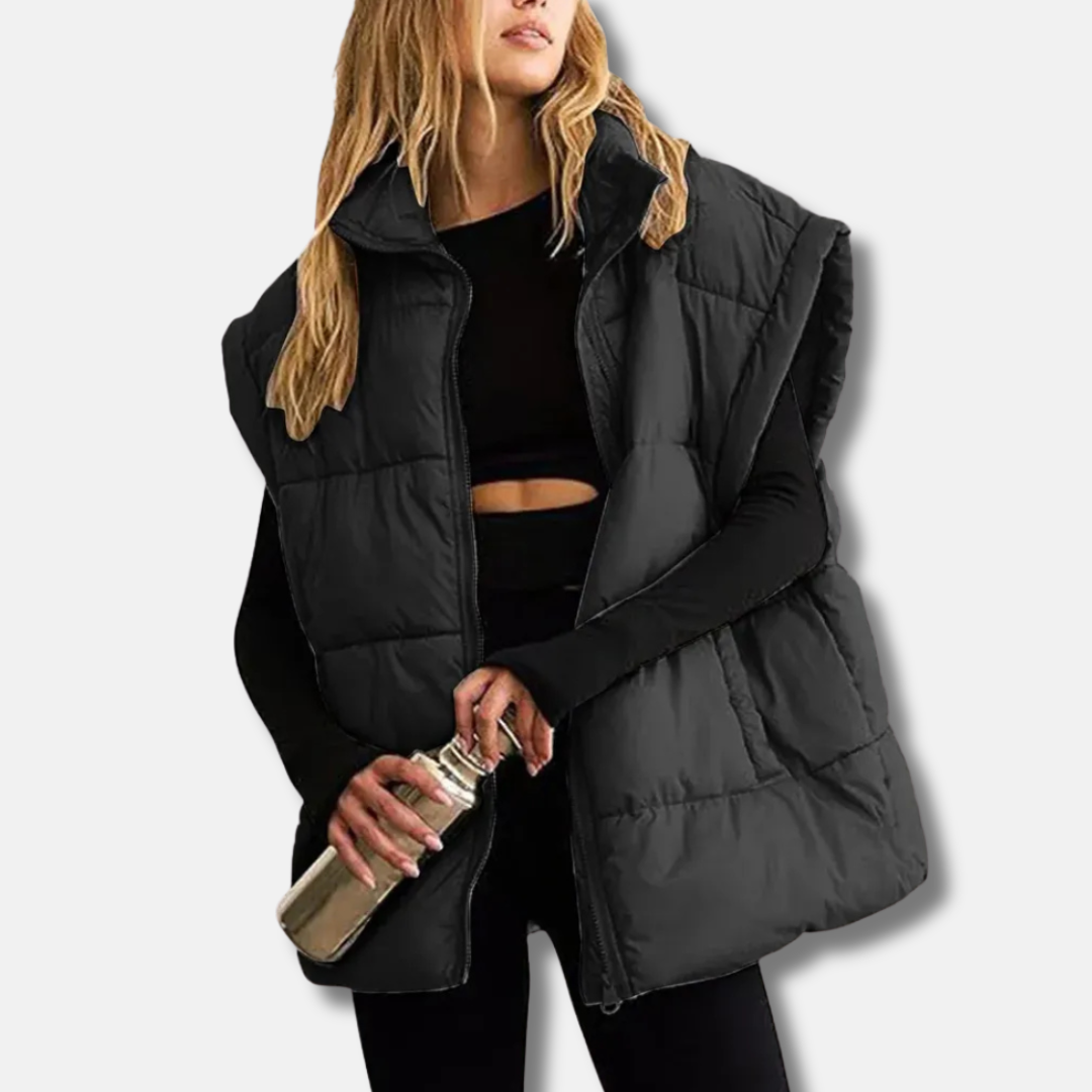 Quilted Insulated Relaxed Fit Puffer Vest 