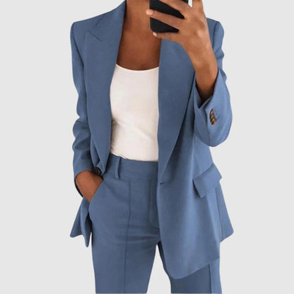 Women's high-end slim fit suit jacket and pants set