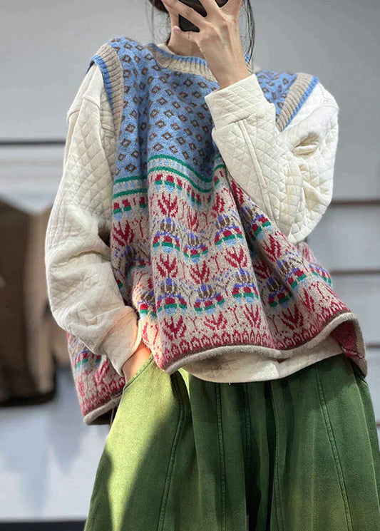 Jacquard Design Detail Sweater Vest